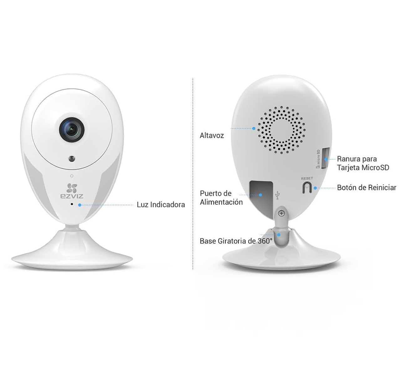 Cámara de interior Wi-Fi EZVIZ CTQ2C Full HD de 1080p